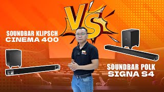 Sự Khác Biệt Giữa Loa Soundbar Klipsch Cinema 400 VS Polk Audio Signa S4  Phân Khúc 89 Triệu [upl. by Anasiul501]