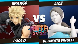 RETA 2022  Spargo Cloud Vs Lizz Wii Fit Trainer SSBU Ultimate Tournament [upl. by Reggis]