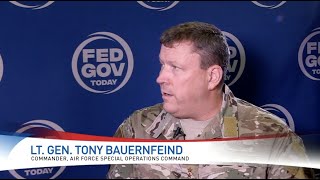 Lt Gen Tony Bauernfeind Commander of Air Force Special Operations Command  52123 [upl. by Anelam]