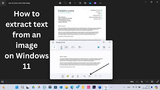 How to extract text from an image on Windows 11 [upl. by Darooge]