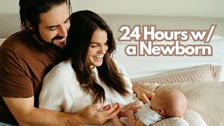 24 Hours with A Newborn  Day in the Life of a New Mom Reality [upl. by Eatnoid66]