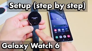 Galaxy Watch 6 How to Setup step by step [upl. by Shreve]