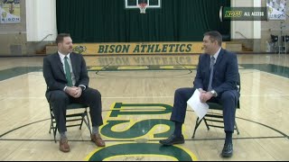 NDSU Womens Basketball Bison Coaches Corner  February 15 2016 [upl. by Aitan]