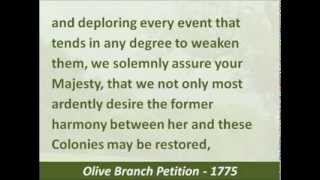 Olive Branch Petition  1775  Hear the Text [upl. by Elsbeth]