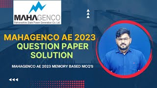 MAHAGENCO AE ELECTRICAL 2023 Complete Solution Memory Based Paper [upl. by Tnomed]