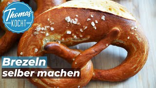 Brezeln selber machen  in nur 2 Stunden die besten Brezeln backen [upl. by Hubsher]