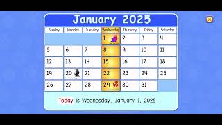 Starfall Calendar January 1 2025 [upl. by Padgett]