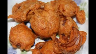 onion bajji in kannada eeruli bajji recipe in kannadairuli bajji [upl. by Yrrag634]