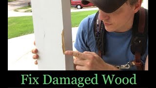 Bondo Patch Damaged Wood Quick Guide To Making SmallDry Bondo Patch Repairs [upl. by Gib]