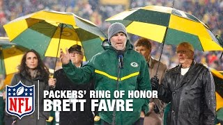 Brett Favres 4 Unveiled in Packers Ring of Honor  Full Ceremony [upl. by Ayomat]