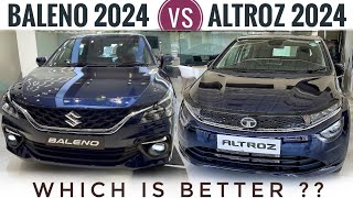 Maruti Baleno 2024 vs Tata Altroz 2024  Which is Better  Baleno 2024 New Model vs Altroz 2024 [upl. by Yffat955]