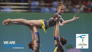 HIGHLIGHTS  2016 Acrobatic Worlds Putian CHN – Womens Groups  We are Gymnastics [upl. by Ulysses]