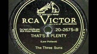 Thats A Plenty by The Three Suns on 1947 RCA Victor 78 [upl. by Lecram]