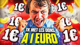 TK MET LES DONS À 1€ 🤑 IL PÈTE UN CABLE😡  BESTOF THEKAIRI78 [upl. by Ymas275]