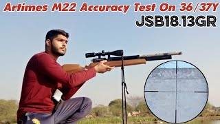 Artimes M22 Accuracy Test On 3637Y With JSB1813GrPcp Airgun Accuracy TestAirHunter PK [upl. by Nnalyrehs]