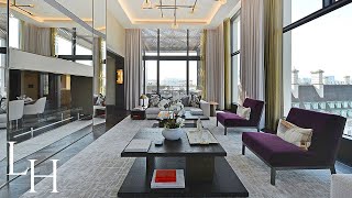 Touring a £17000000 London Penthouse in Belvedere Gardens Southbank Place [upl. by Laurence]