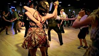 Midwest Lindyfest 2013  Social Lindy Hop  Ryan Calloway amp Ann Mony [upl. by Ahsirak71]