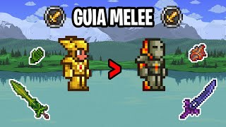 Terraria Guia PROGRESSÃO de MELEE  PRÉHARD MODE  2024 [upl. by Nauqyt]