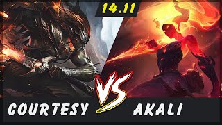 Courtesy  Yasuo vs Akali MID Patch 1410  Yasuo Gameplay [upl. by Hoffarth]