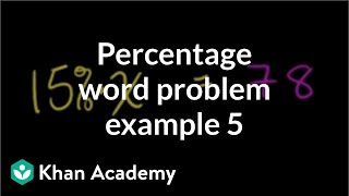 Percent word problem example 5  Decimals  PreAlgebra  Khan Academy [upl. by Enilecram]