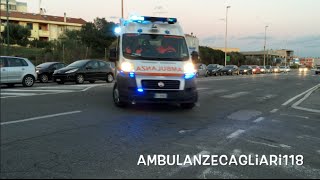 2 in 1Ambulanza Divinae Misericordia Quartu  Ambulanza Sos Monastir in emergenza a Cagliari [upl. by Netsirhc69]