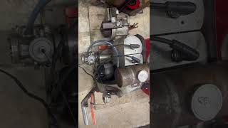 Rare Vintage Mercury twin Go kart motor converted over to a two man chainsaw [upl. by Redienhcs]