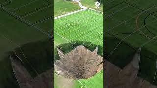 Sinkhole forms in park in Illinois [upl. by Marston]