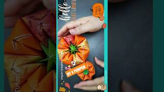 Easy Halloween Thanksgiving Decoration Pumpkin diy papercraft origami tutorial shorts [upl. by Ennayoj663]