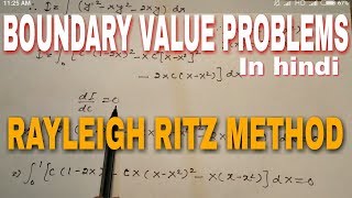 How to solve Boundary value problems by Rayleigh Ritz Method in hindi [upl. by Aihsinat]