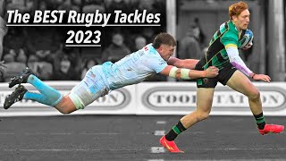 The GREATEST Rugby Tackles in 2023 [upl. by Elleved604]