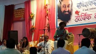 Aol bhajan by Gagan Rathod and Sonia Luthra on sri sri jis 60th birthday celebrations  Muzafarnagar [upl. by Eiger223]