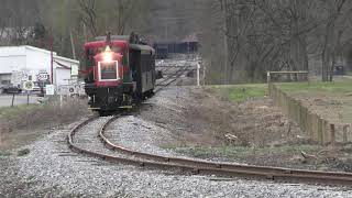 33024 4K East Broad Top GE 44tonner M7 leaving Orbisonia PA Station shorts short video show [upl. by Einram]