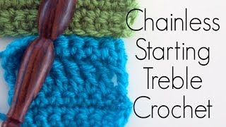 How to Crochet Chainless Starting Treble Crochet [upl. by Rohpotsirhc]