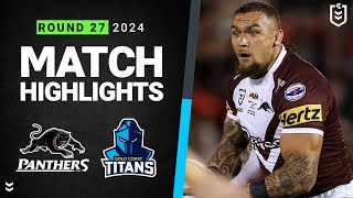 NRL 2024  Panthers v Titans  Match Highlights [upl. by Sucerdor]