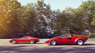 Lamborghini Miura and Countach the Lambo legends meet [upl. by Samale]