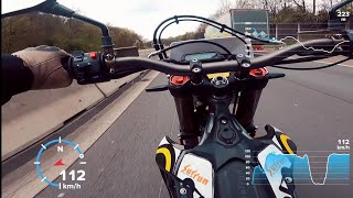 Riding SURRON Storm Bee on the highway GPS top speed and real electric motorcycle sound [upl. by Constance]