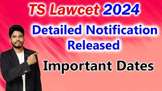 TS Lawcet 2024 Notification OUT [upl. by Magocsi]