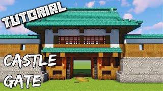 Japanese Castle Gate  Minecraft Tutorial [upl. by Galer377]