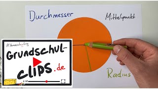 Klasse 4  Mathe  Geometrie  Einführung Zirkel Teil 1 von 3  Grundschulclips [upl. by Merrel938]