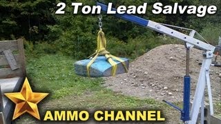 Salvaging amp hauling heavy lead blocks for casting lead bullets not scrapping [upl. by Spiros]