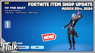 NEW TO THE BEAT EMOTE amp GUARDIANS SHOWED UP Fortnite Item Shop March 29th 2024 [upl. by Agnot]