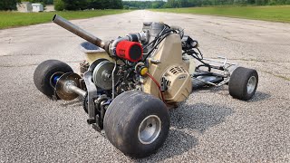 Turbo Diesel GoKart Big Gear Top Speed FULL SEND [upl. by Bhatt]