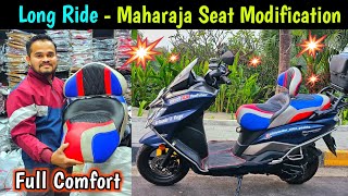 Suzuki Burgman Seat Modification Rustom ची नवीन महाराजा सीट Customised Seat By New Asiad Seat Cover [upl. by Koa]