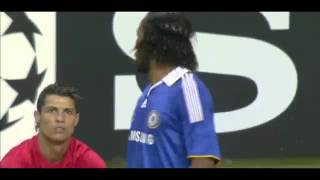 Didier Drogba Vs Cristiano Ronaldo  Funny Foul  United Vs Chelsea [upl. by Moshell]