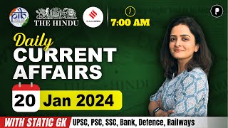 20 January Current Affairs 2024  Daily Current Affairs  Current Affairs Today [upl. by Allyce]