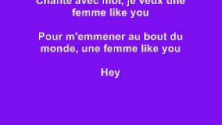 Une femme like you  Kmaro Letre Lyrics on screen [upl. by Lacombe]