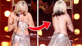 Miley Cyrus MAJOR Wardrobe Fail During New Years Eve Party [upl. by Rennerb277]