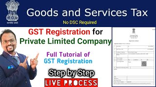 Private Limited company GST Registration GSTRegistration online2022  How to apply gst for company [upl. by Yanej]