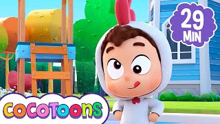 La Gallina Turuleca y más canciones infantiles de Lea y Pop  Cocotoons [upl. by Eugor]