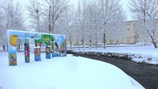 Un paseo por Reinosa nevando CanciónquotSerenita cae la nieve quotFebdel 2018 por dc [upl. by Alys]